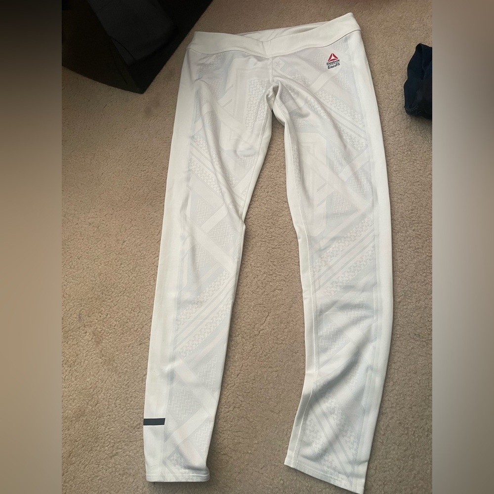 Reebok White Patterned Leggings